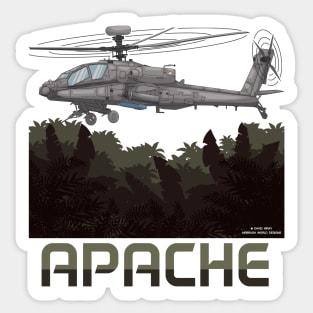 Apache Attack Helicopter Military Armed Forces Novelty Gift Sticker